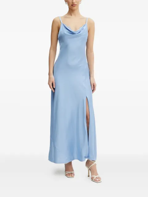 GUESS USA lace-trimmed maxi slip dress