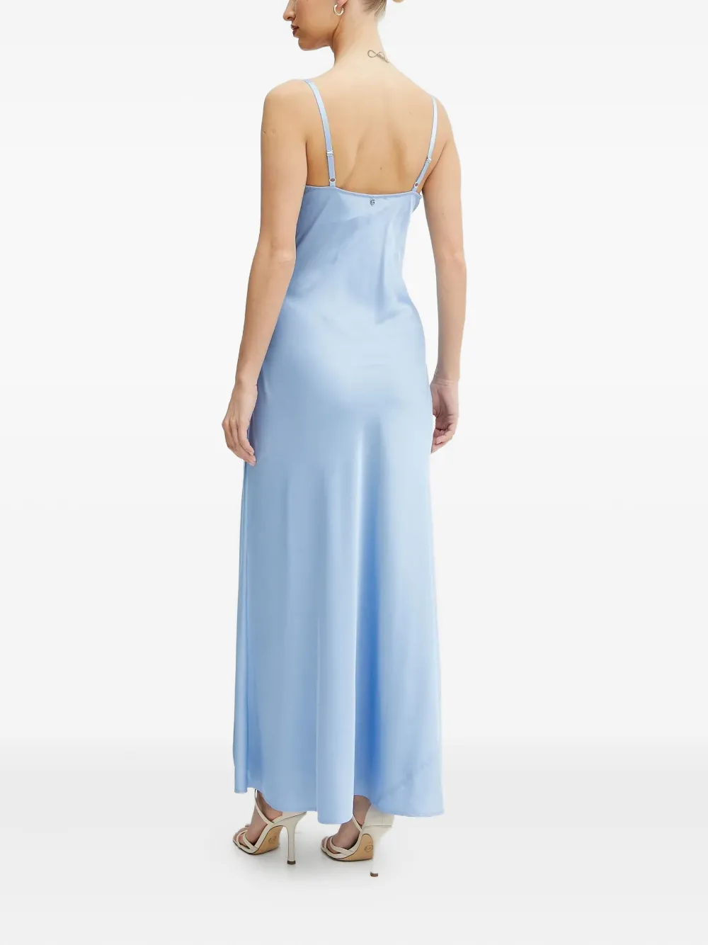 GUESS USA Maxi-jurk met kanten afwerking Blauw