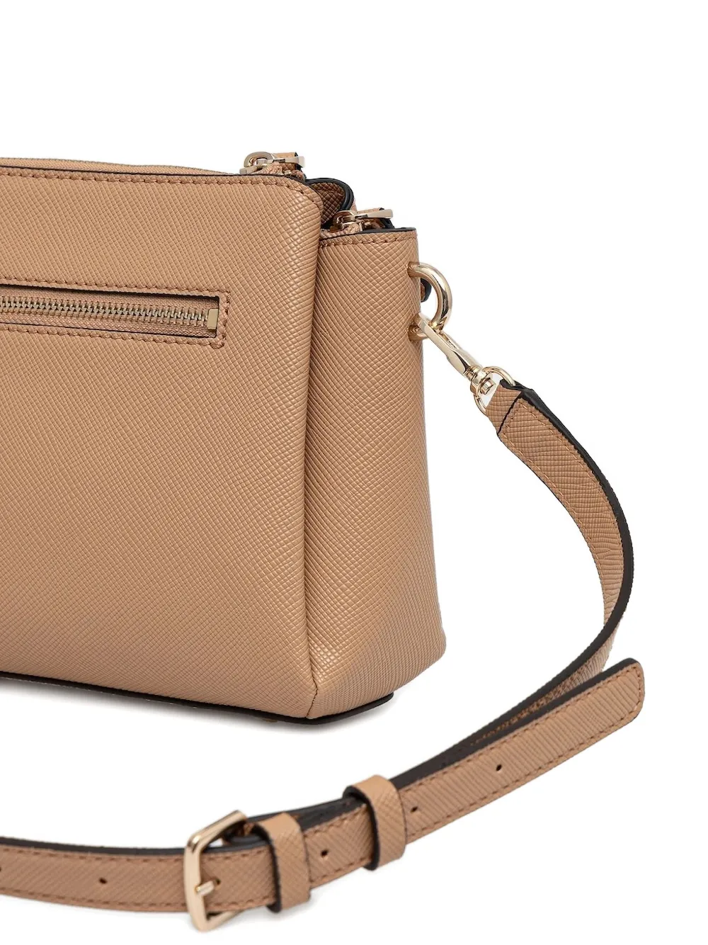 GUESS USA Crossbodytas met logoplakkaat Beige