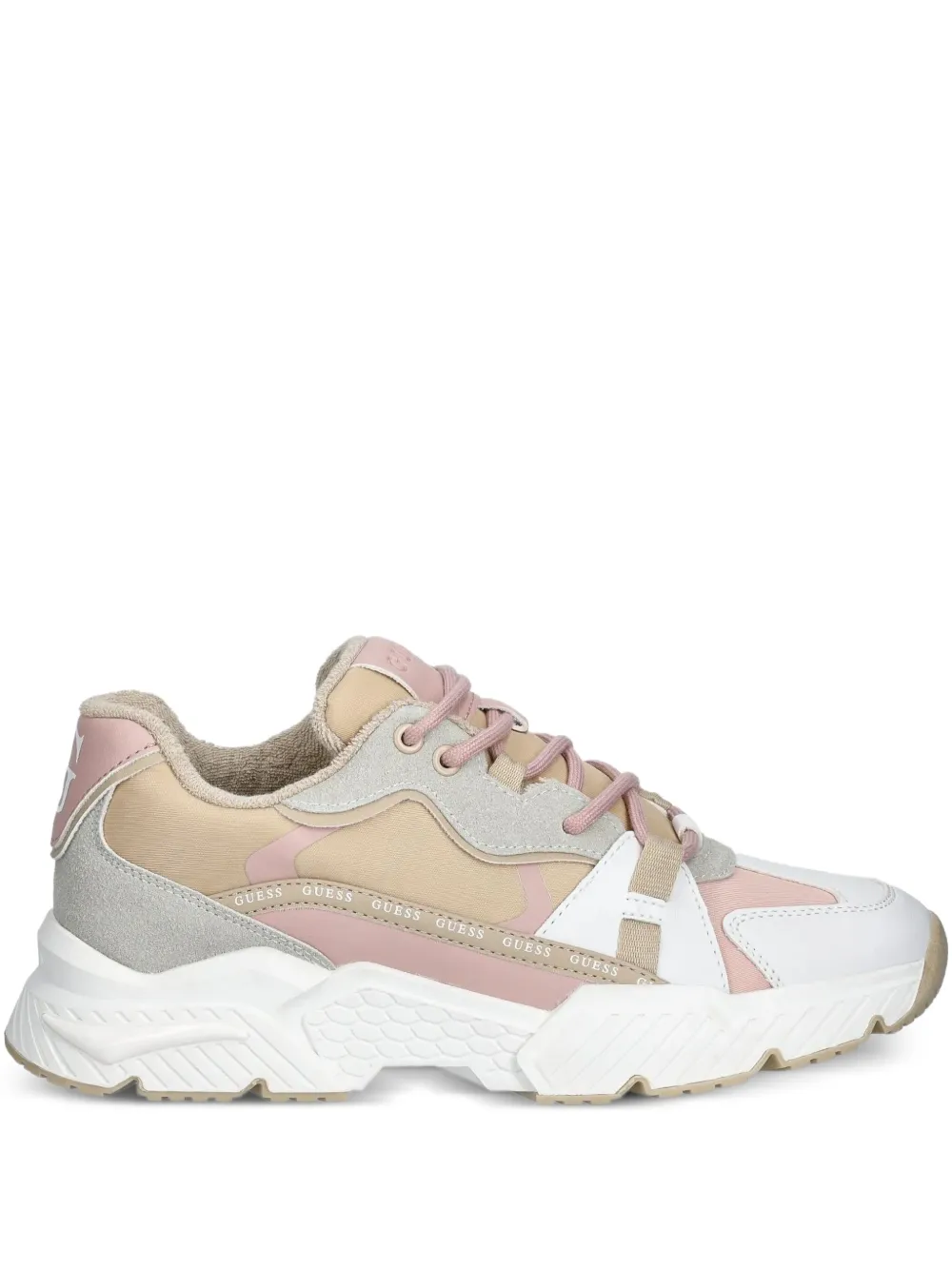 GUESS USA Carli chunky sneakers met logodetail Beige