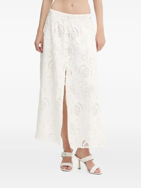 GUESS USA broderie anglaise midi skirt
