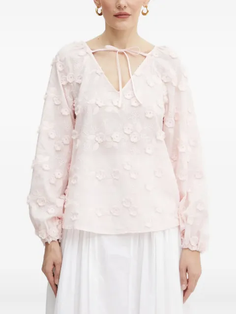GUESS USA flower-embroidered tunic