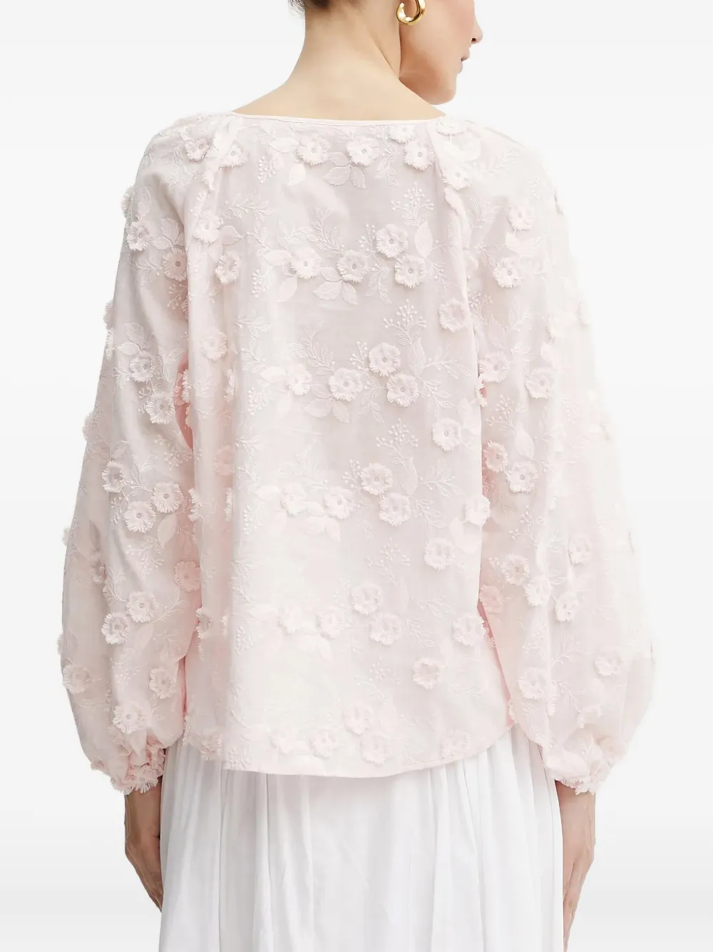 GUESS USA Tuniek met geborduurde bloemen Roze