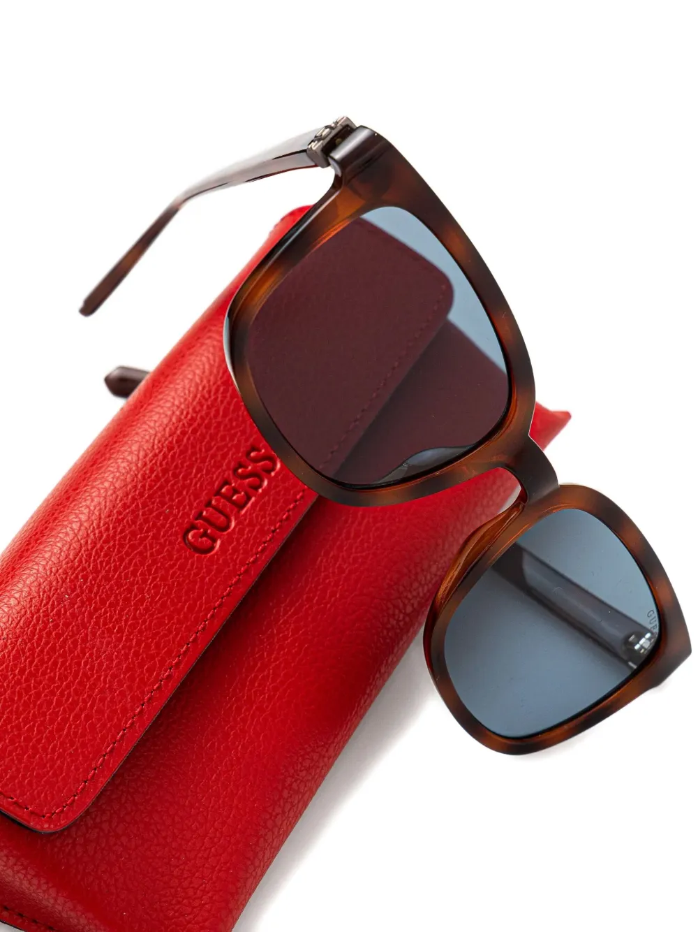 GUESS EYEWEAR Zonnebril met vierkant montuur Bruin