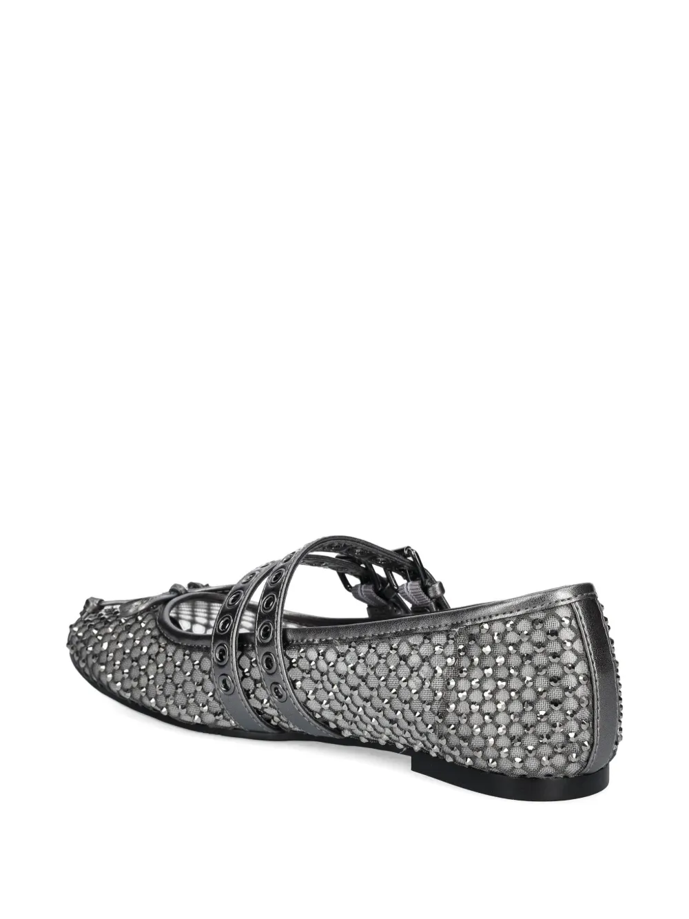 GUESS USA embellished buckle ballet flats Silver