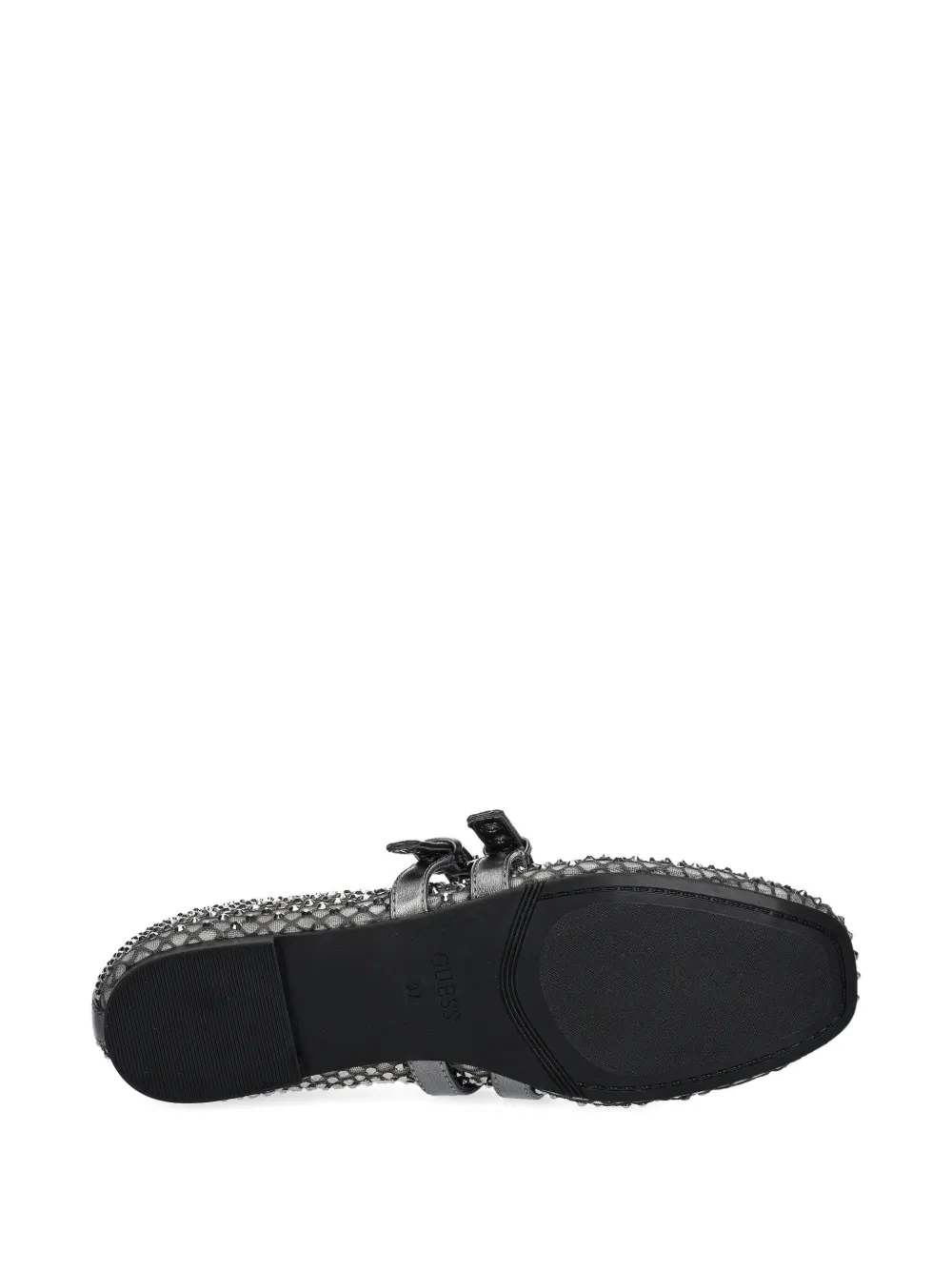 GUESS USA embellished buckle ballet flats Silver