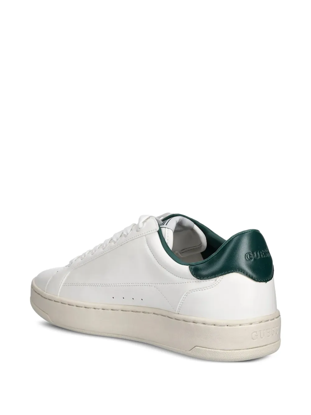 GUESS USA panelled leather sneakers White