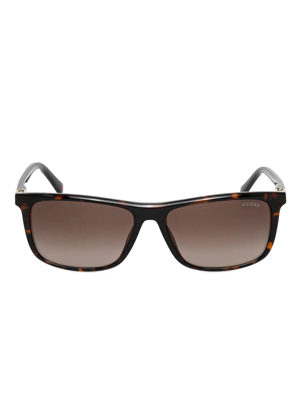 Guess Eyewear Tortoiseshell Rectangle Sunglasses In Brown