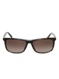 GUESS EYEWEAR tortoiseshell rectangle sunglasses - Brown