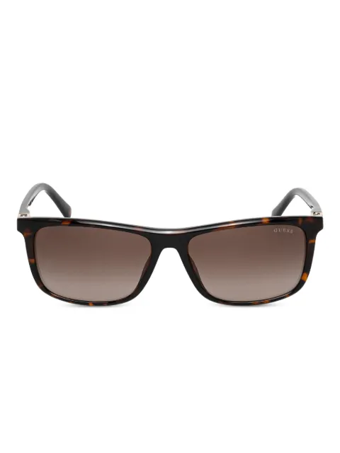 GUESS EYEWEAR tortoiseshell rectangle sunglasses