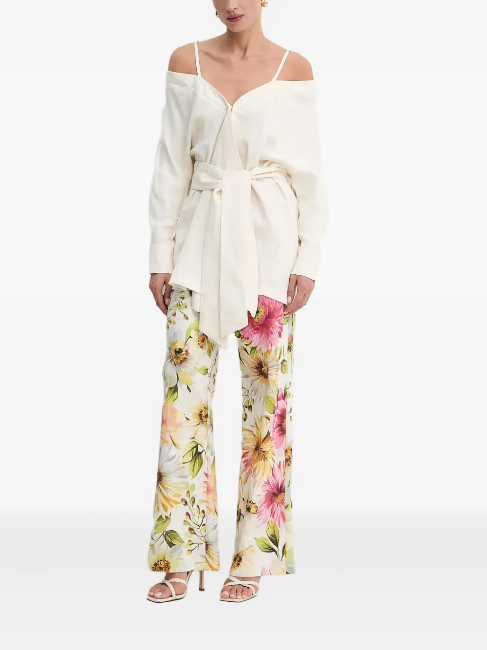 GUESS USA Colette broek met bloemenprint - Beige