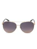 GUESS EYEWEAR chain-detail sunglasses - Gold