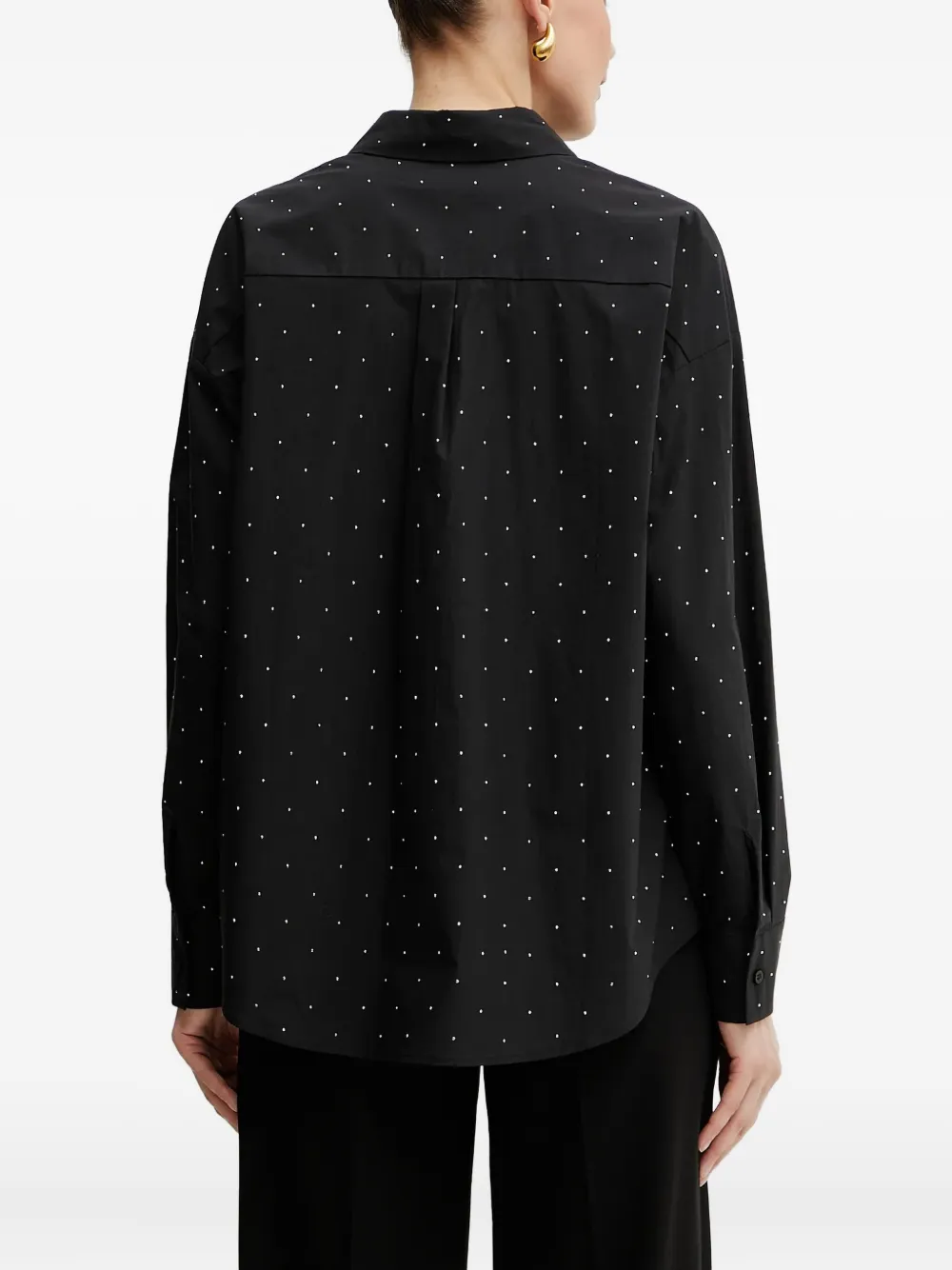 Guess Usa Embellished Shirt In Black