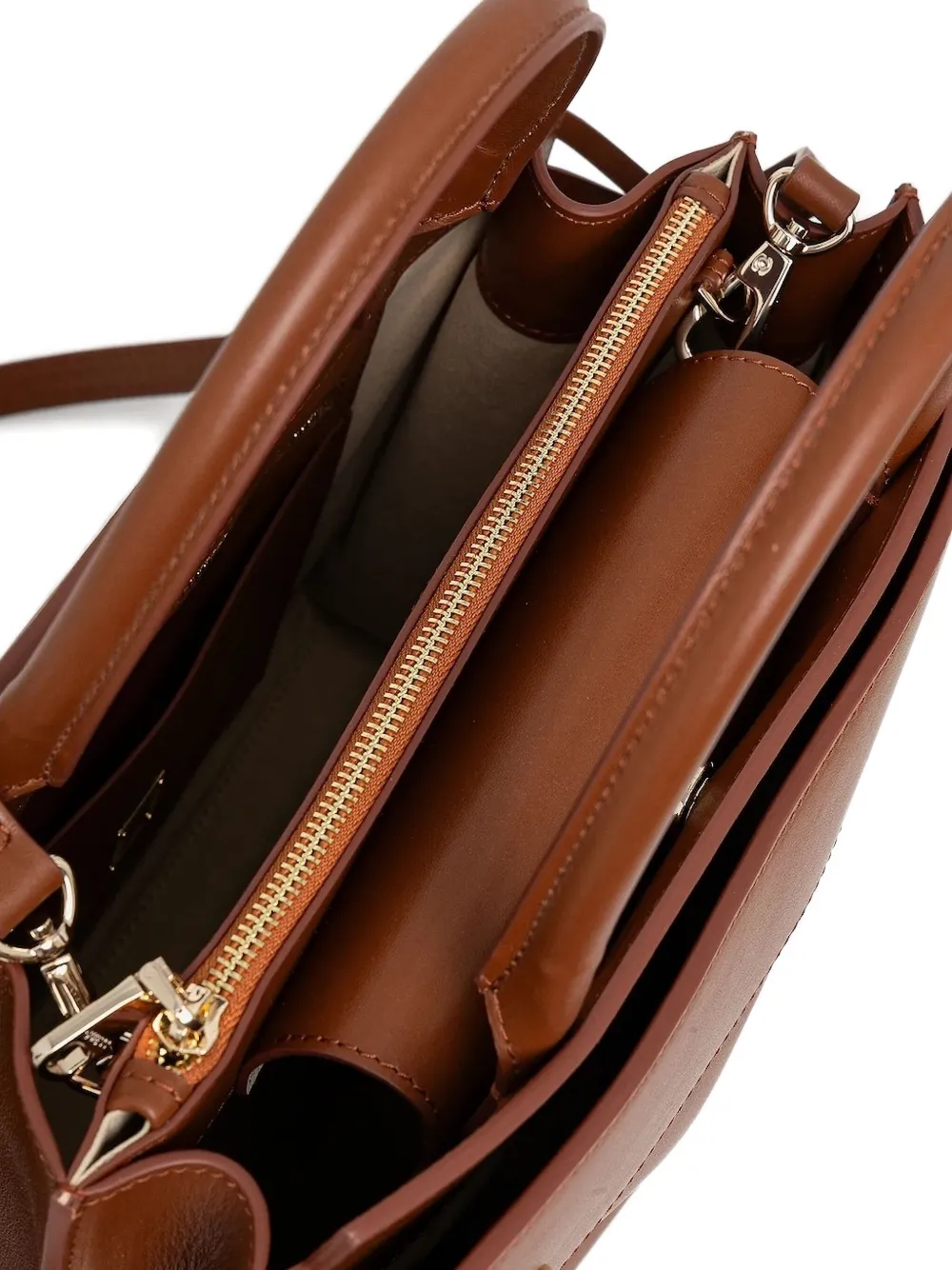 GUESS USA Bianca leren shopper Bruin