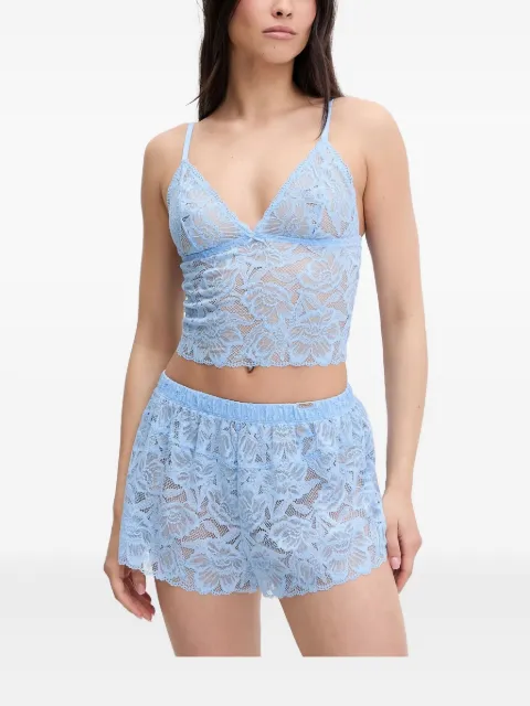 GUESS USA floral-lace pyjama set