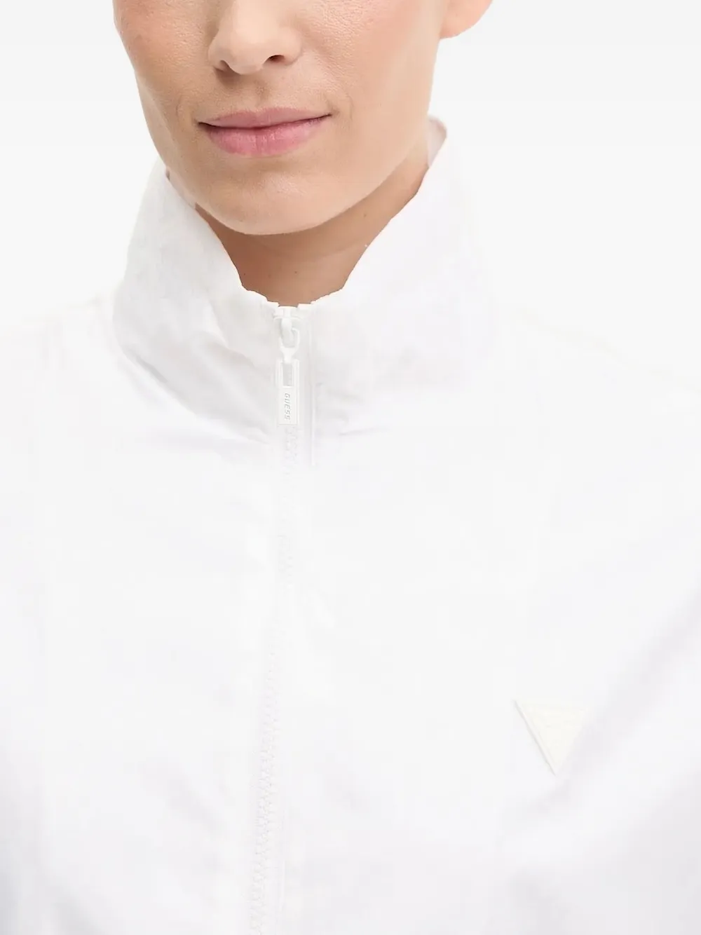 Guess Usa Zip-front Jacket In White