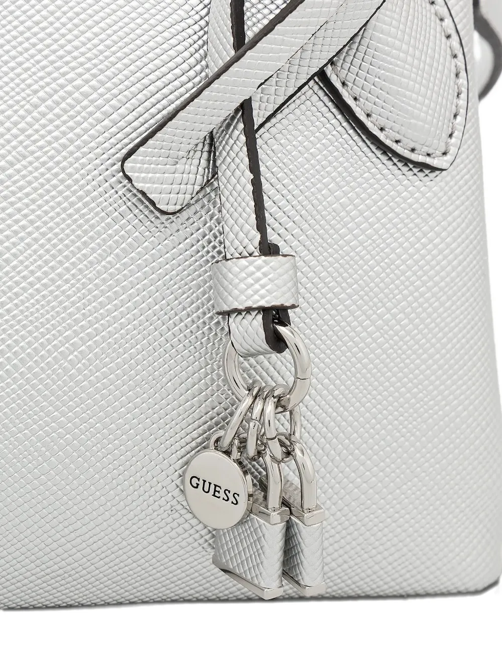 GUESS USA Fedana shopper met metallic afwerking Zilver