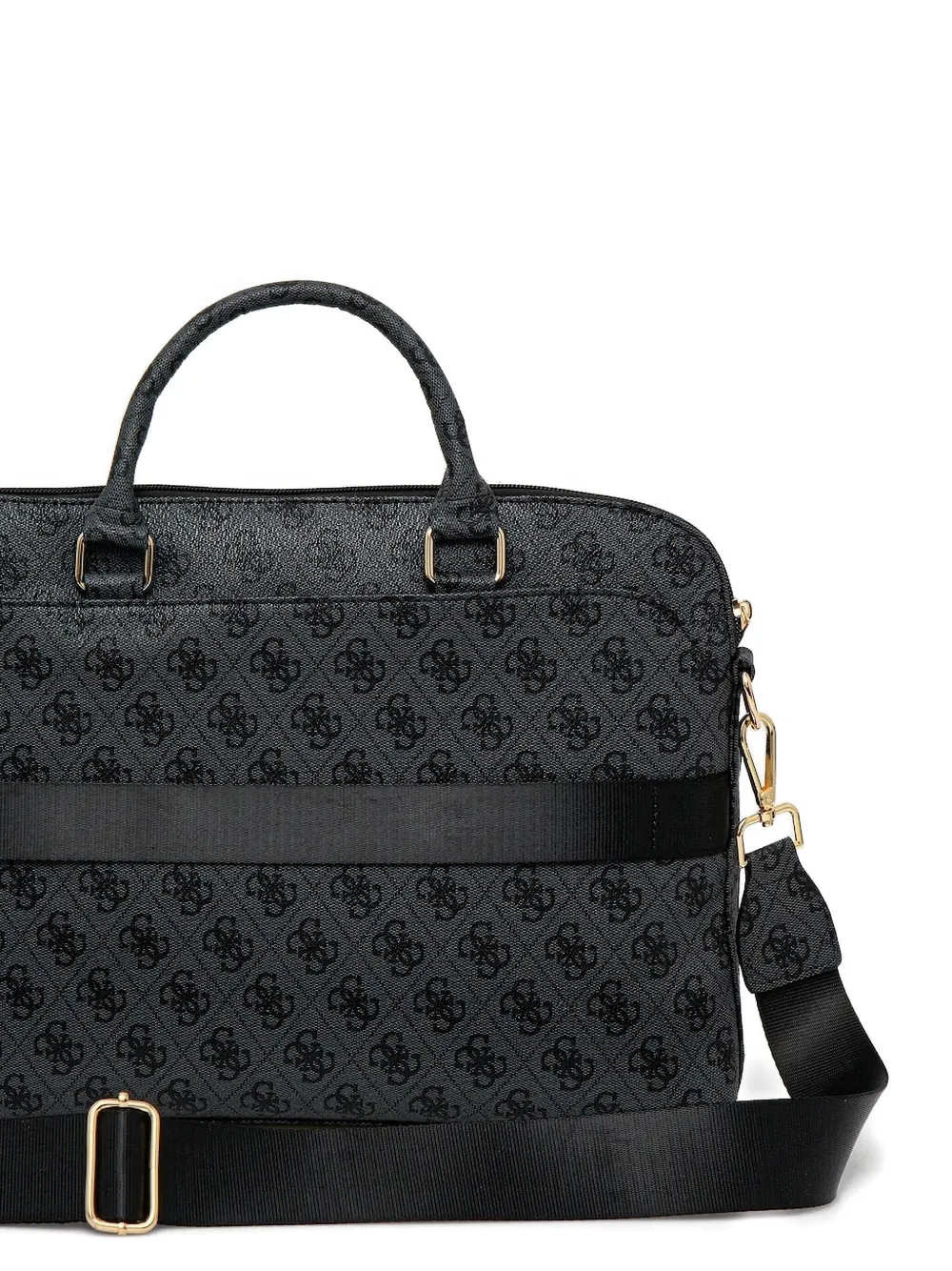 GUESS USA logo-plaque top-laptop bag - Zwart