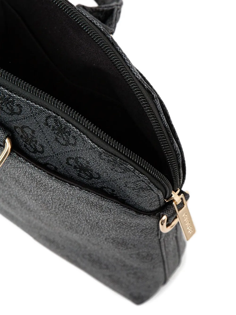 GUESS USA logo-plaque top-laptop bag Zwart