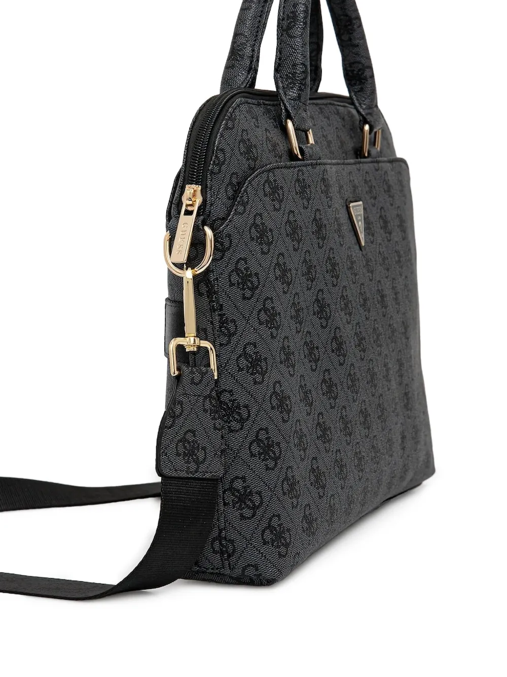 GUESS USA logo-plaque top-laptop bag | Black | Image 1