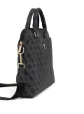 GUESS USA logo-plaque top-laptop bag - Black