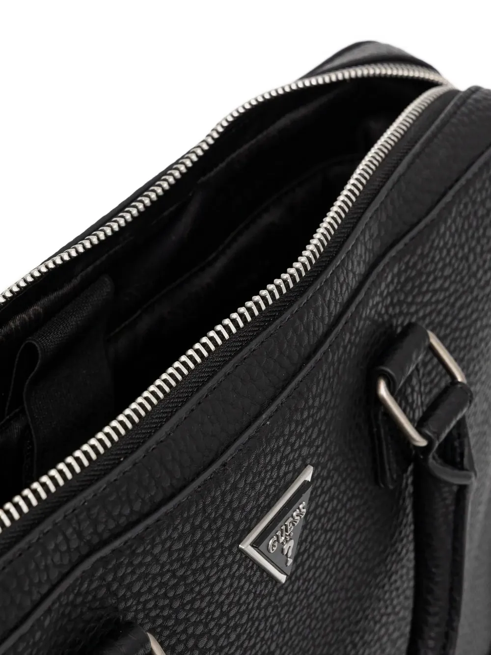 GUESS USA Torino logo-plaque laptop bag Zwart