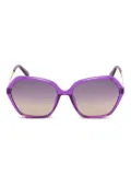 GUESS EYEWEAR geometric-frame sunglasses - Purple