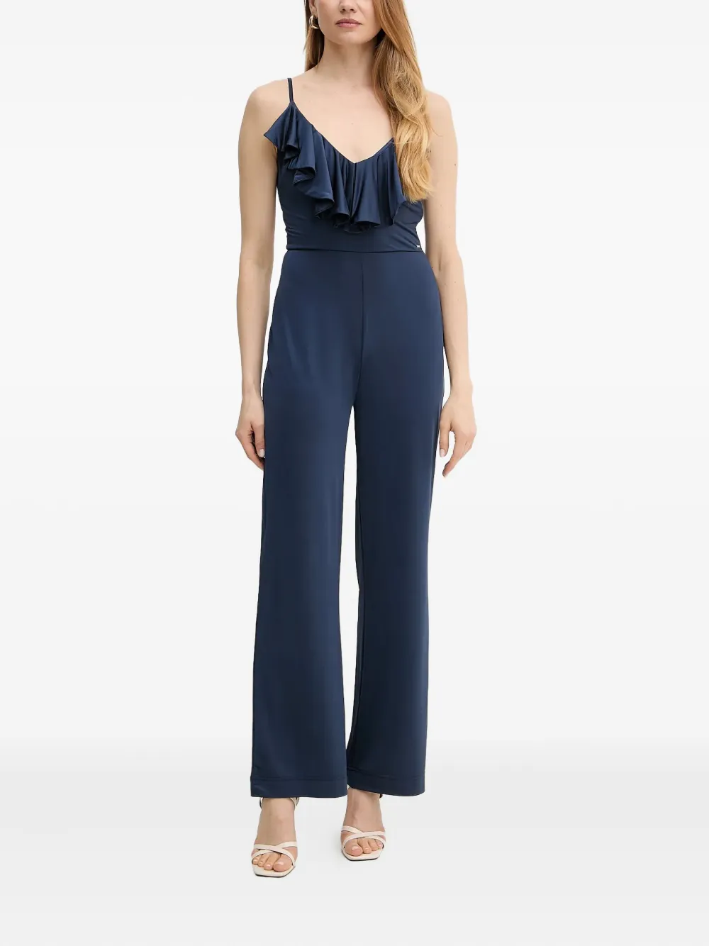 GUESS USA ruffle-detail jumpsuit | Blue | Image 1