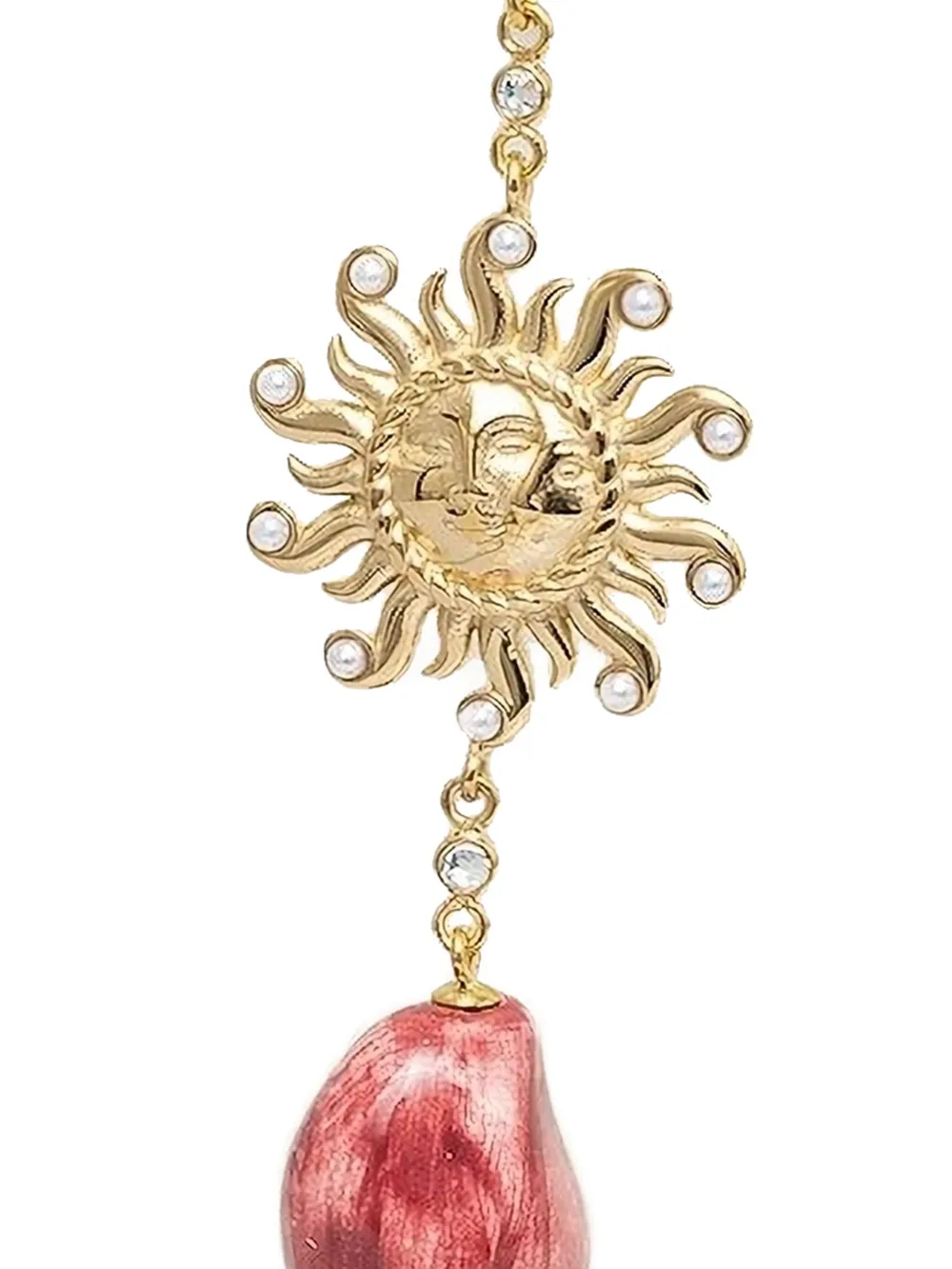 GUESS USA Oorbellen met parel - Rood