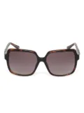 GUESS EYEWEAR tortoiseshell square-frame sunglasses - 52F