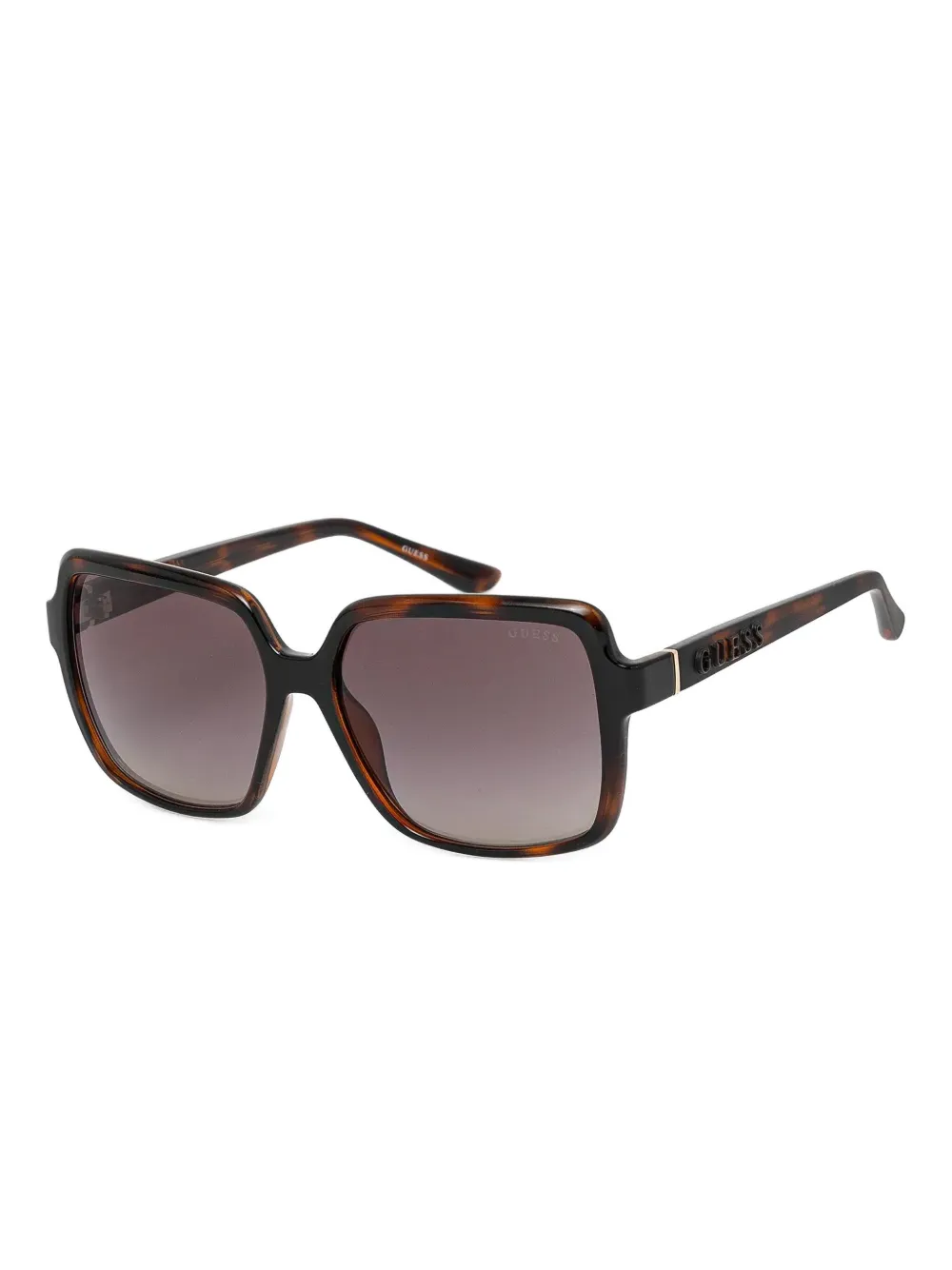 GUESS EYEWEAR tortoiseshell square-frame sunglasses - 52F