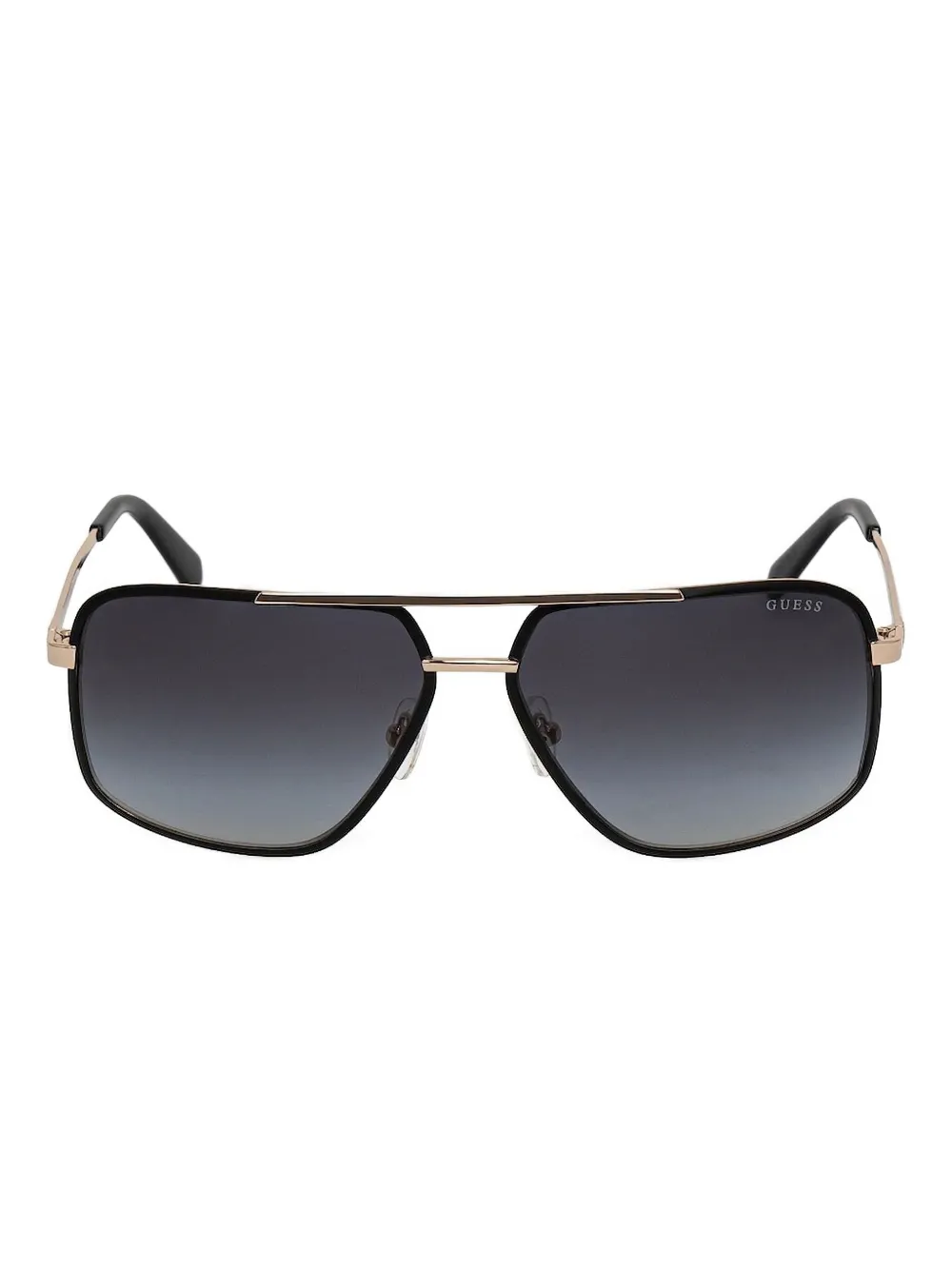 GUESS EYEWEAR square-frame double-bridge sunglasses Zwart