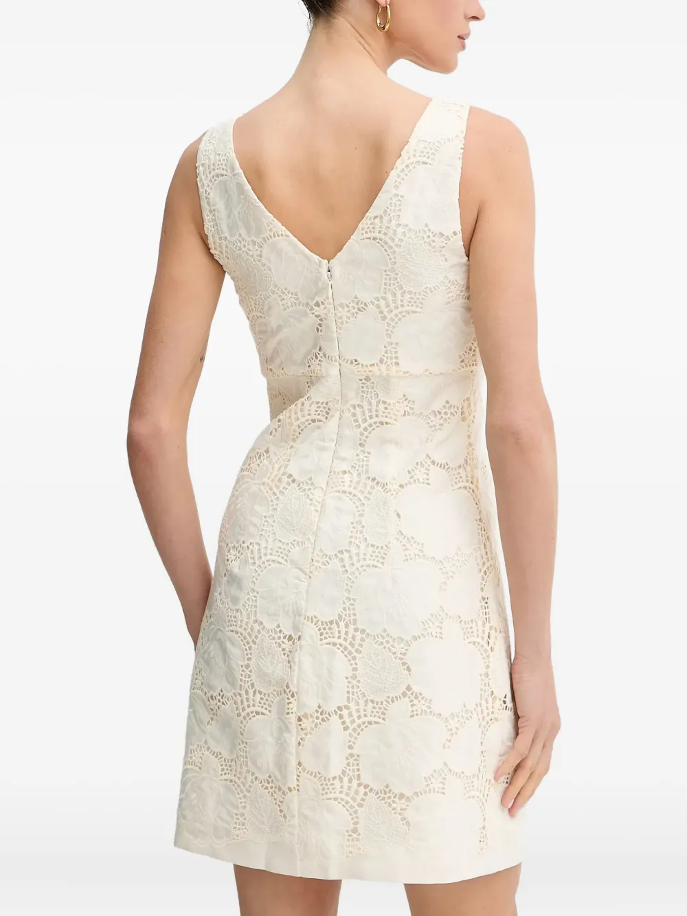 GUESS USA Mini-jurk met V-hals en ringlets Beige