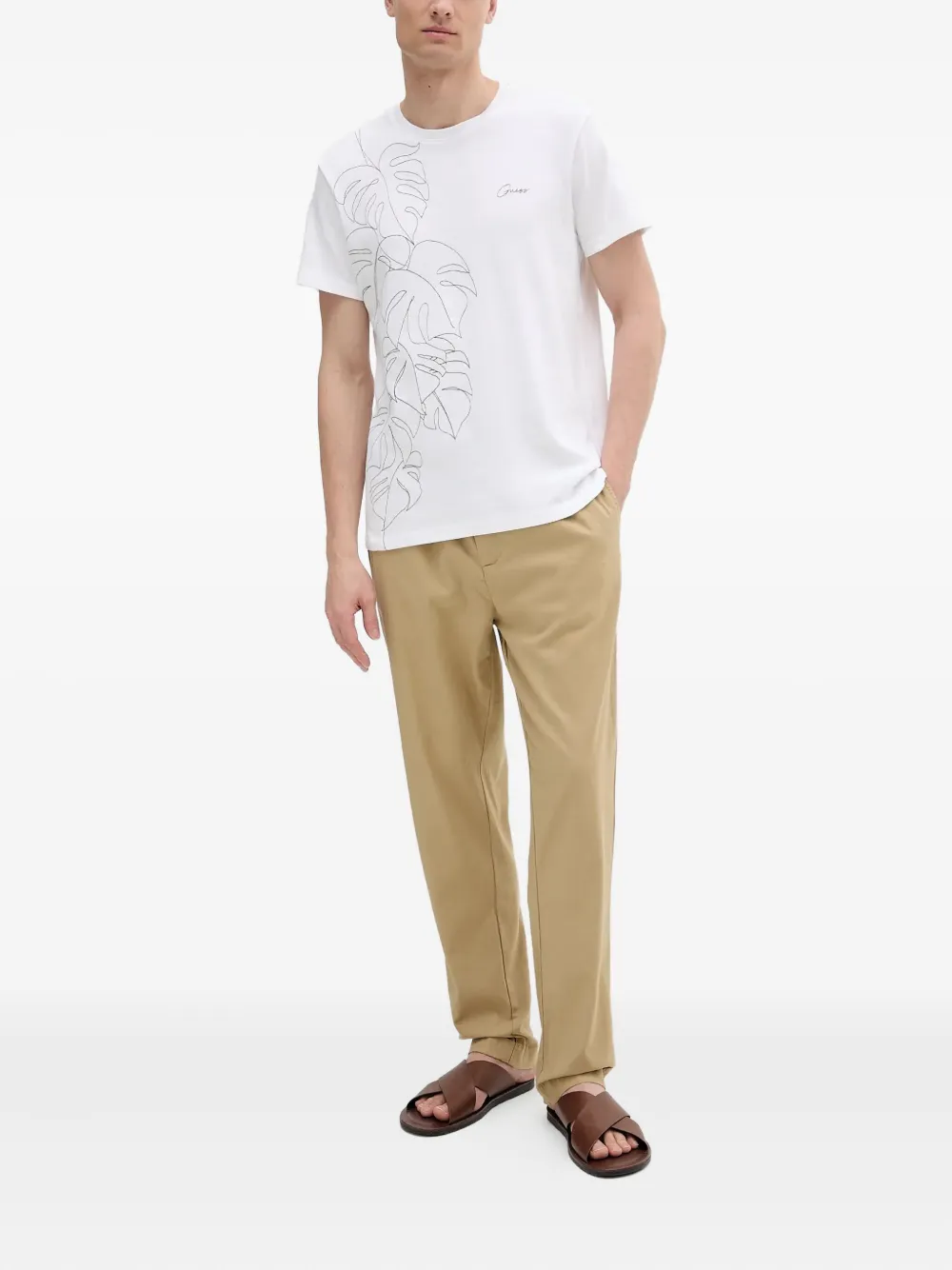 GUESS USA Broek met trekkoordtaille - Beige