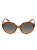 GUESS EYEWEAR round-frame tortoiseshell sunglasses - Brown