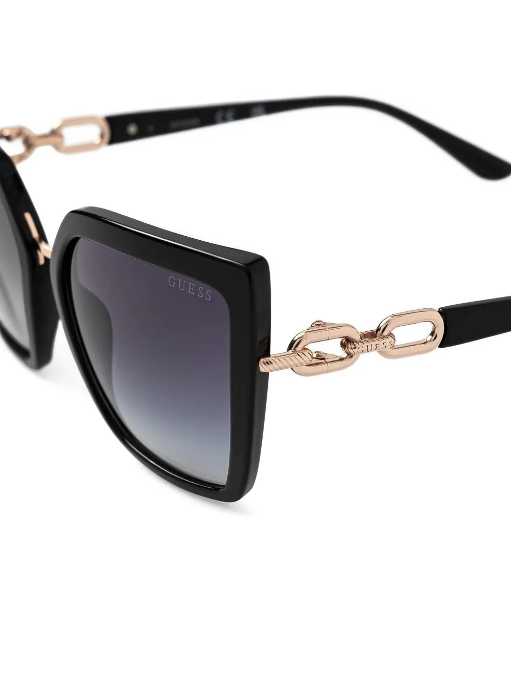  Guess Eyewear Square-pattern Chain-link Sunglasses - Black 