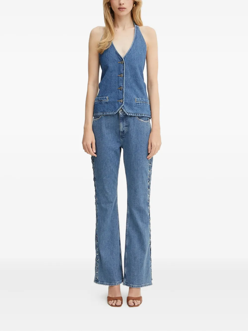 GUESS USA Jeans met veters - Blauw