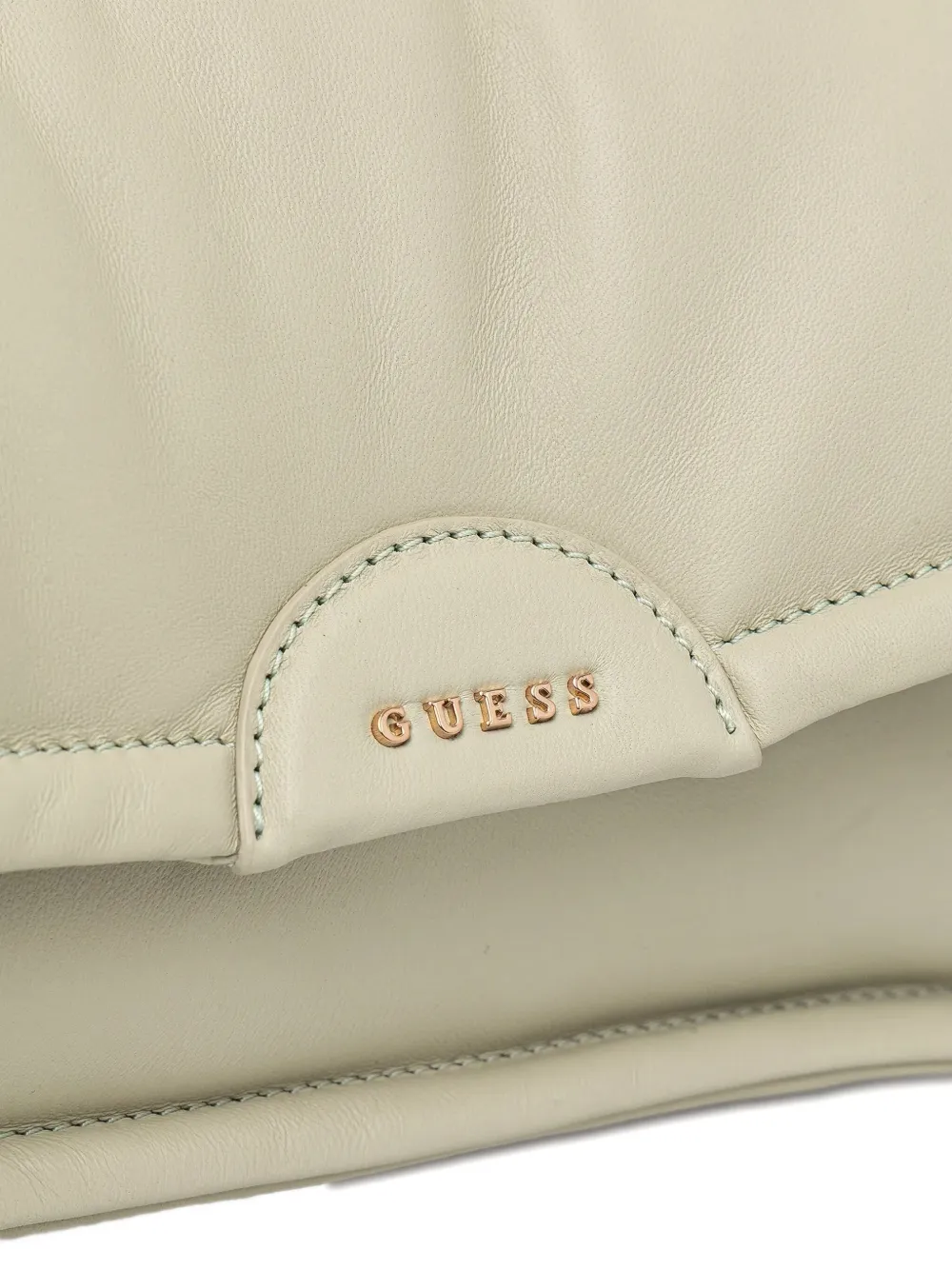 Guess Usa Padded Flap-closure Satchel Bag In Green