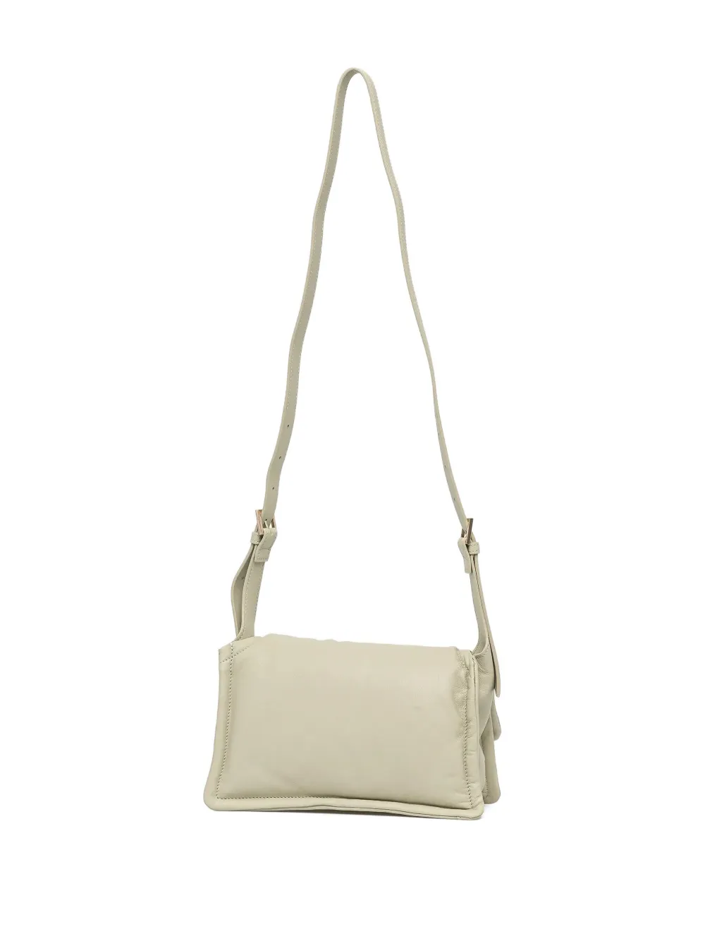 Guess Usa Padded Flap-closure Satchel Bag In Green