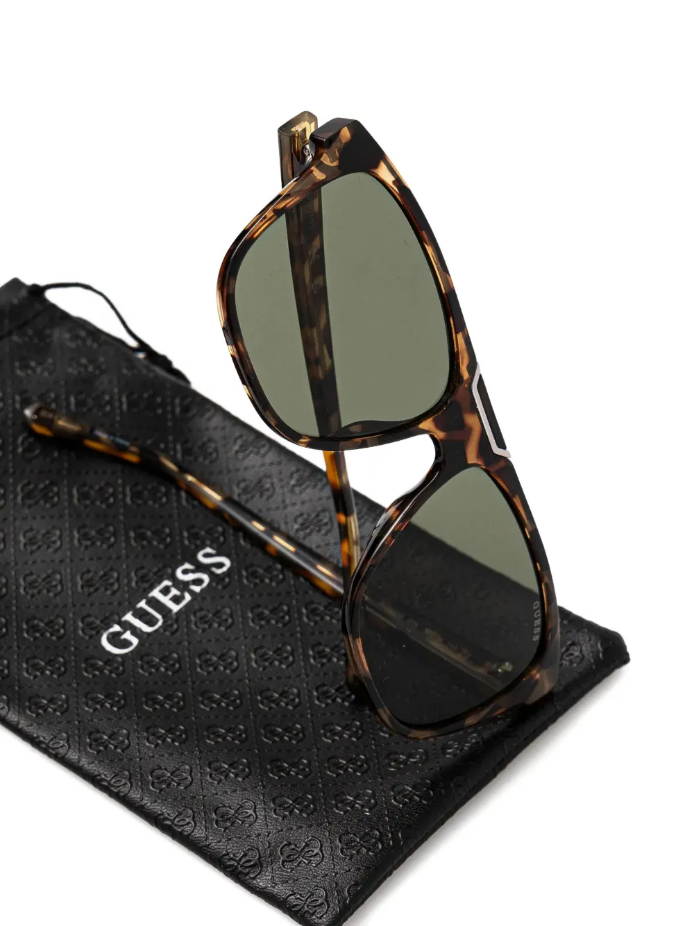 GUESS EYEWEAR Zonnebril met rechthoekig montuur Bruin