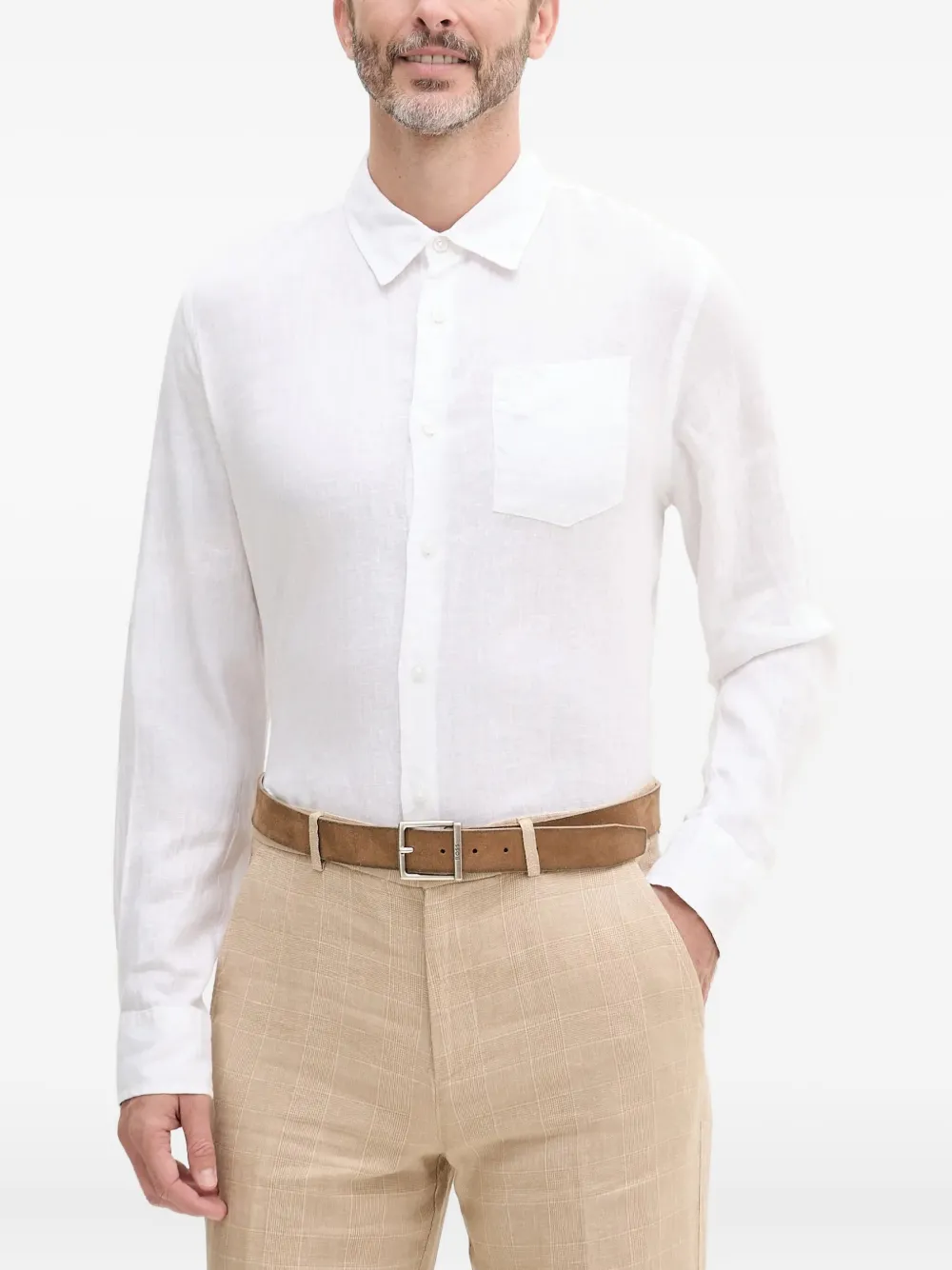 GUESS USA pocket linen shirt - ホワイト GUESS USA pocket linen shirt - ホワイト