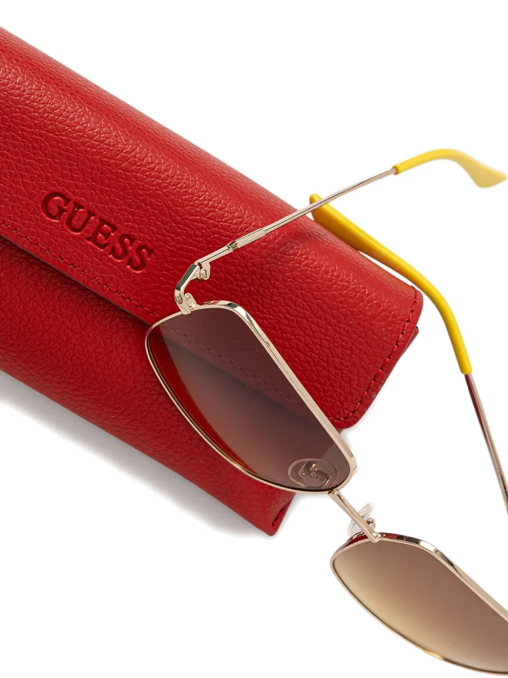 GUESS EYEWEAR Zonnebril met vierkant montuur Goud