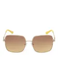 GUESS EYEWEAR square-frame sunglasses - Gold