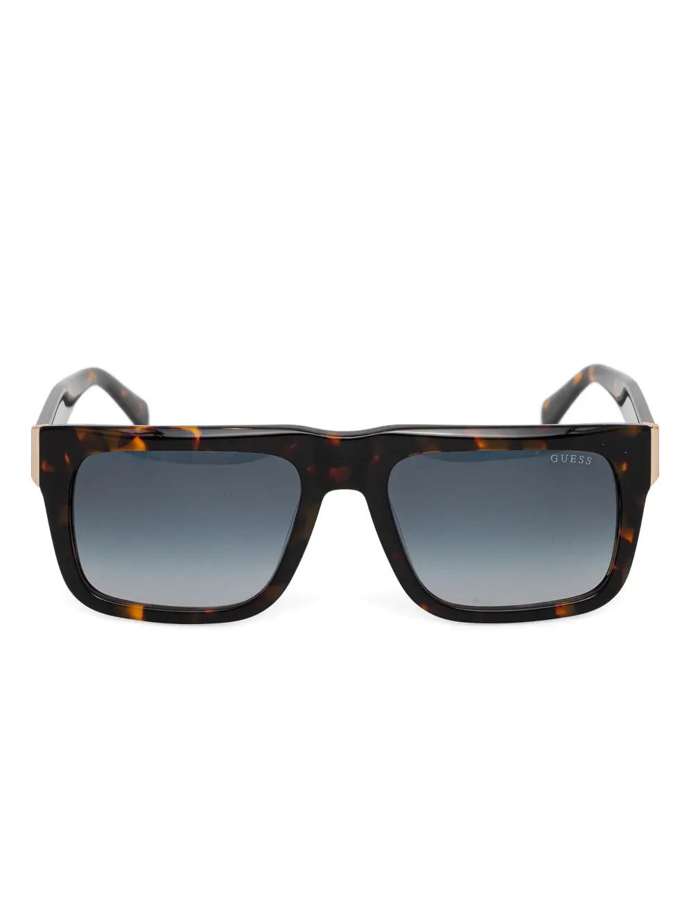 GUESS EYEWEAR スクエアフレーム サングラス - ブラウン GUESS EYEWEAR スクエアフレーム サングラス - ブラウン