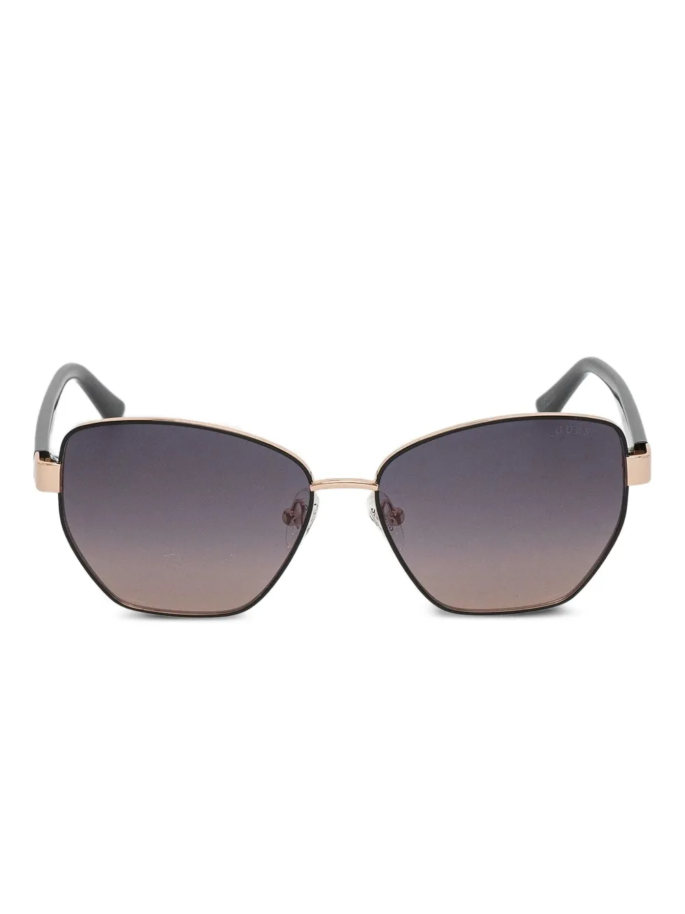 GUESS EYEWEAR Zonnebril met geometrisch montuur Zwart