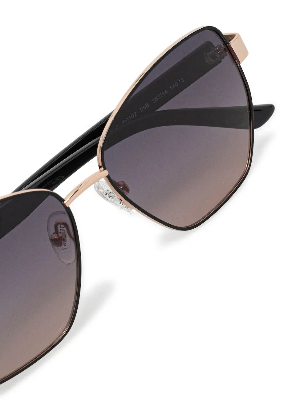GUESS EYEWEAR Zonnebril met geometrisch montuur Zwart
