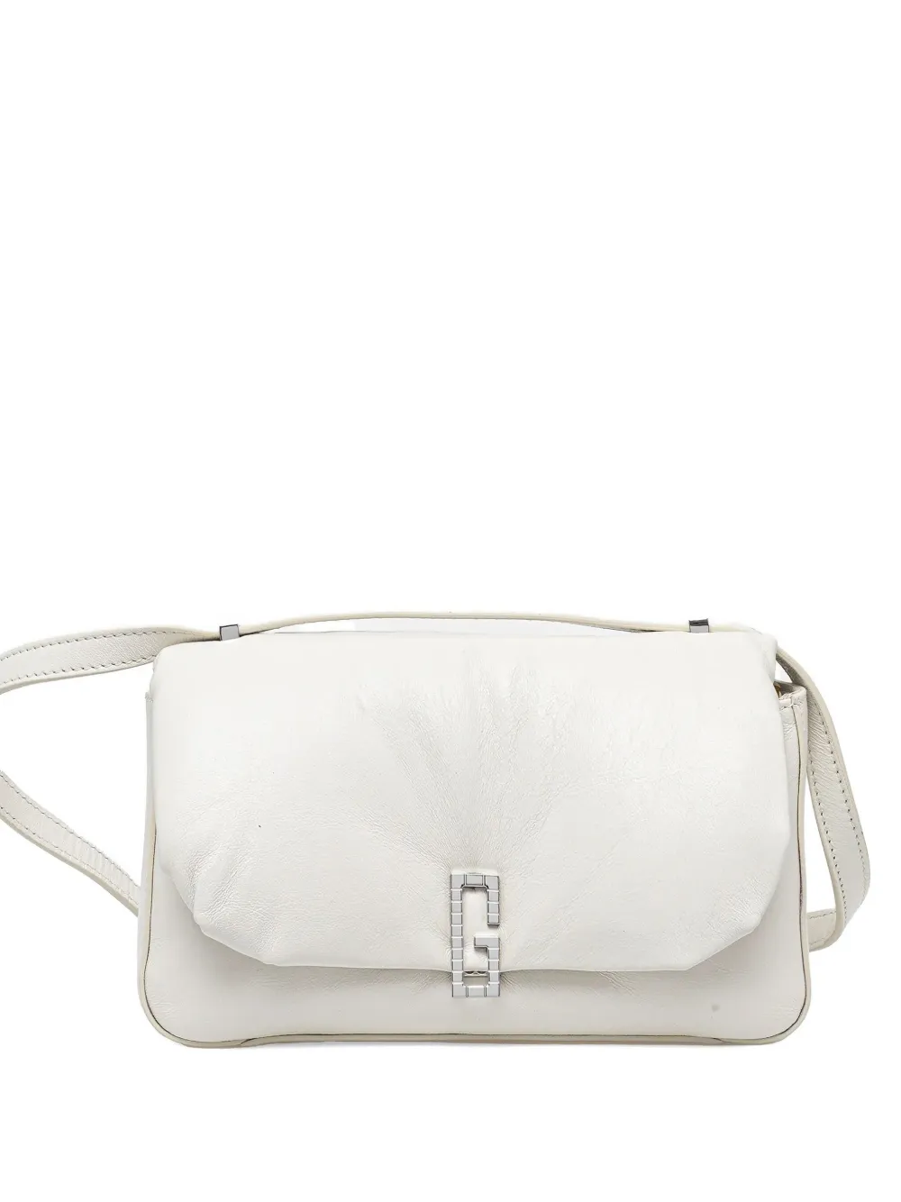 GUESS USA レザー ショルダーバッグ - ホワイト GUESS USA レザー ショルダーバッグ - ホワイト