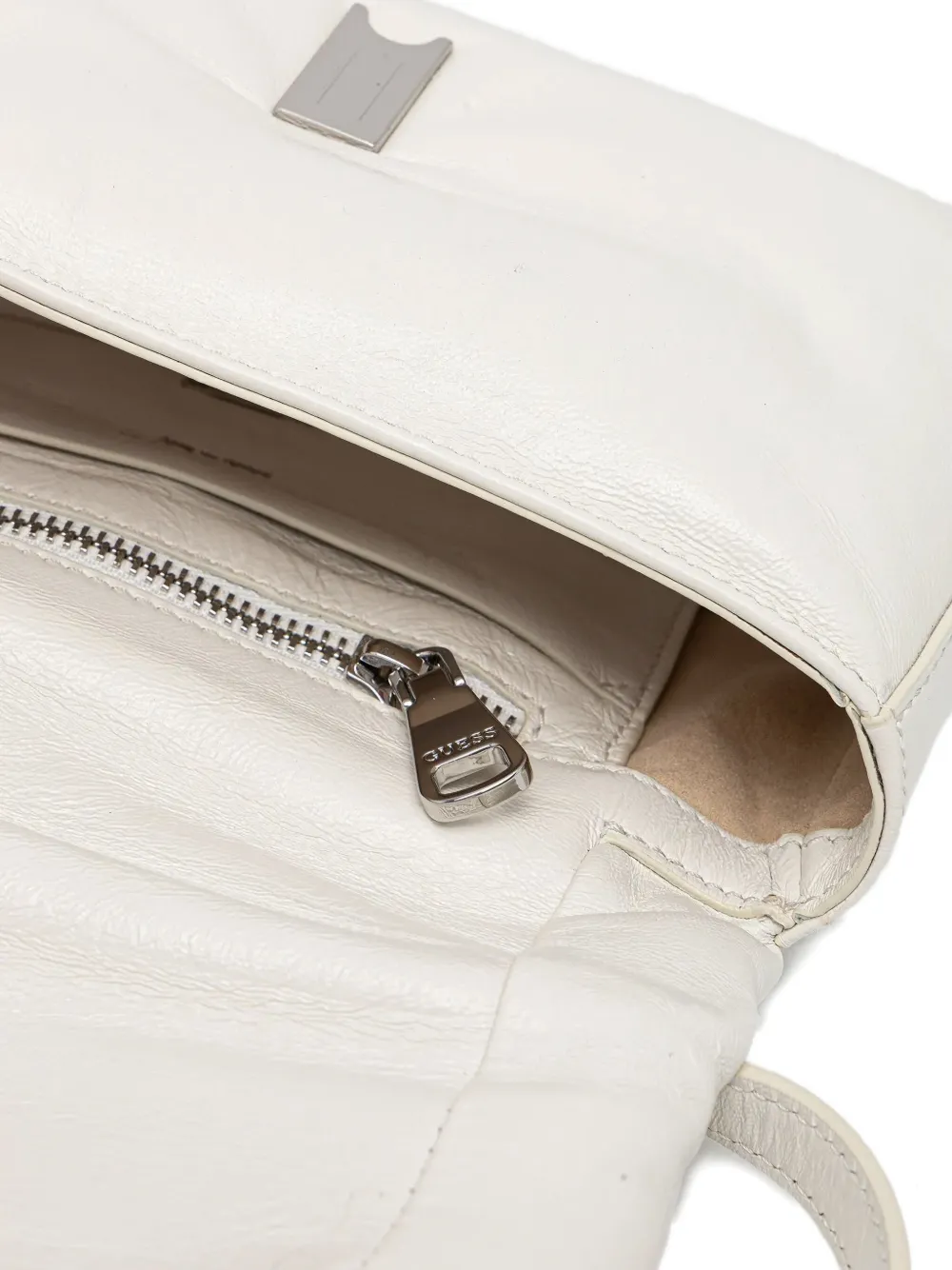 Guess Usa Leather Cross Body Bag In White