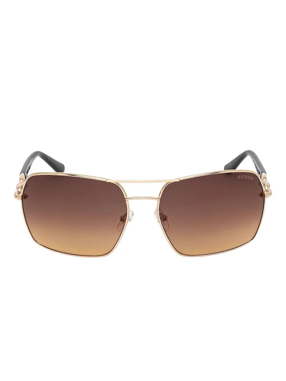 GUESS EYEWEAR Zonnebril met vierkant montuur Bruin