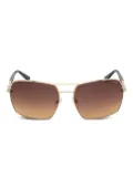 GUESS EYEWEAR chain-link square-frame sunglasses - Brown